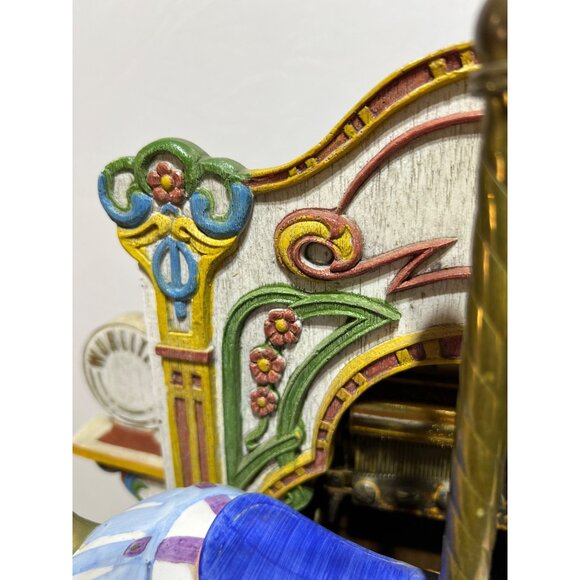 Vtg Tobin Fraley Sankyo Wurlitzer Carousel Horse Music Box - Picture 9 of 13